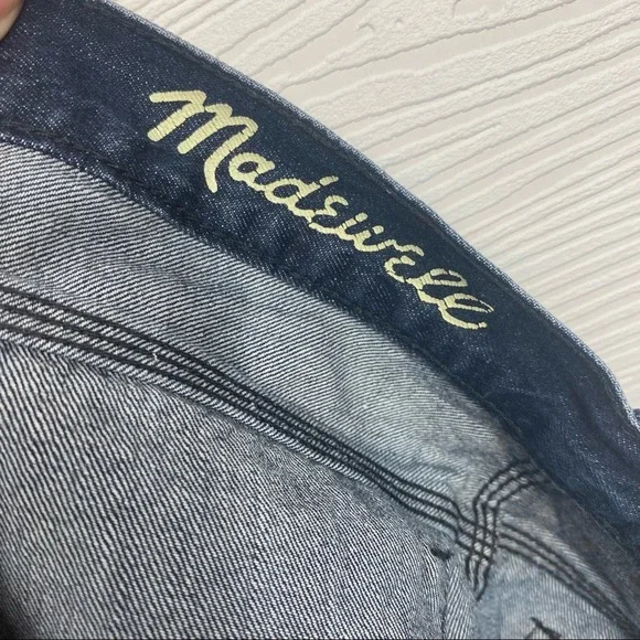 Madewell dark wash Denim Jean Shorts Summer Whiskering Size 28 - Picture 5 of 7